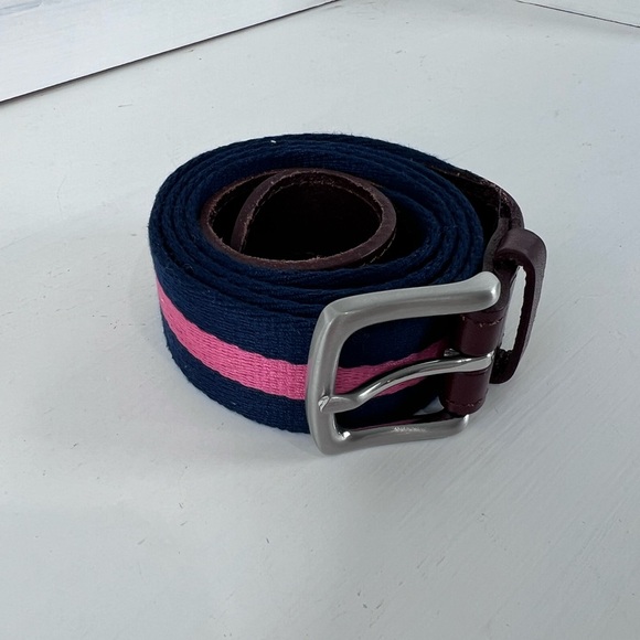 Vineyard Vines Belt pink and navy blue belt - Picture 2 of 13